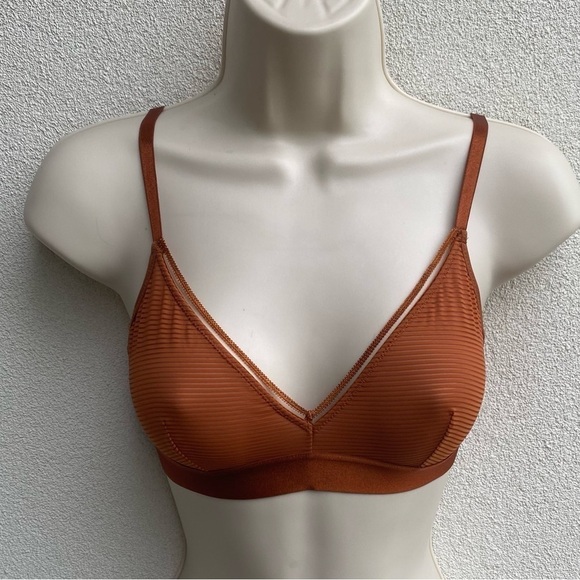Thirdlove Womens Small Modern Mesh Triangle Bronze Bralette bra - Picture 1 of 3